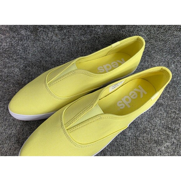 Keds Double Deck Slip-On Platform Sneakers Yellow Canvas Size 8.5 Womens - Picture 4 of 7